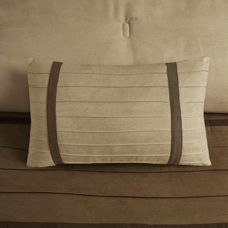 Madison Park Palmer 7 PC Pieced Faux Suede Comforter Set