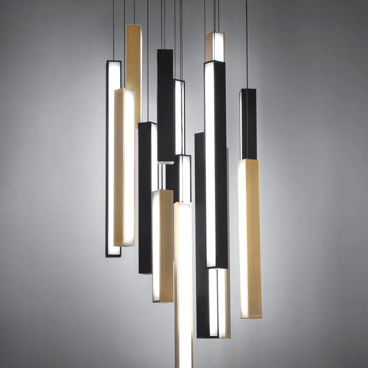 Modern Forms Chaos 14 - Light Matte Black LED Cluster Pendant
