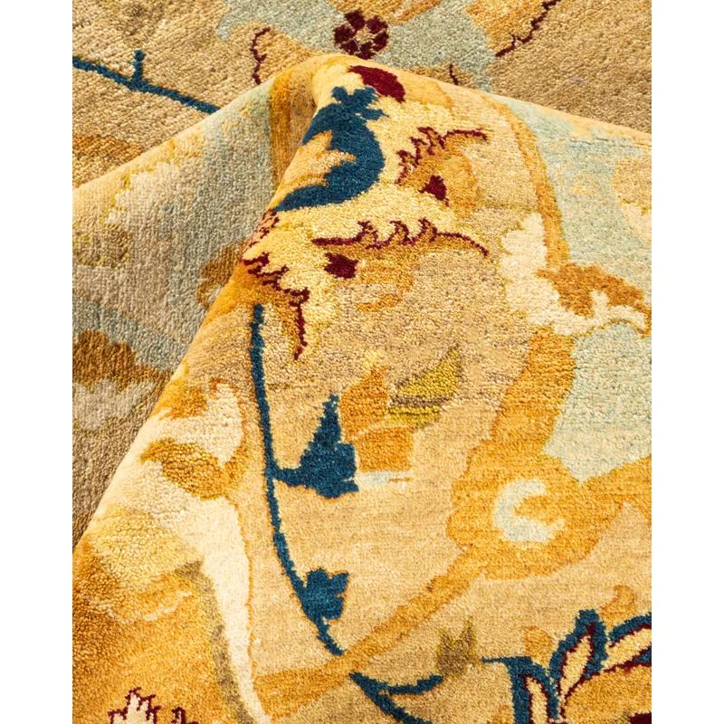 Solo Rugs Classic One-of-a-Kind Hand-Knotted New Age 8'1" x 10'7" Wool Area Rug in Beige/Ivory/Rust | Perigold
