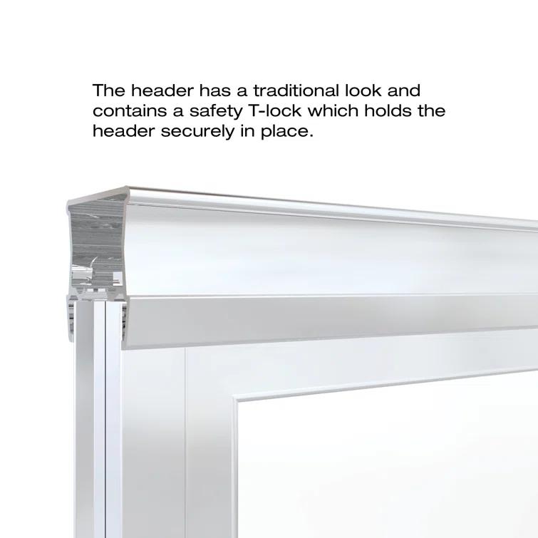 Basco Deluxe 44" W x 68" H Frameless Shower Door 7150-44TCL