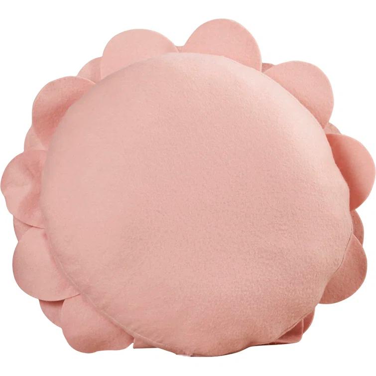 Saro Felt Collection Appliqued Felt Throw Pillow