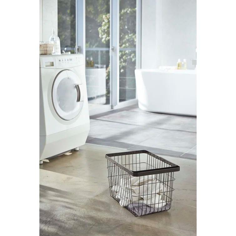 Yamazaki Home Yamazaki Home Laundry Basket, Storage Hamper, Large, Steel, Large, 8.75 gallons, 33 liters