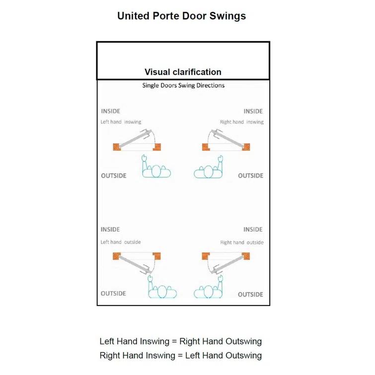 SARTODOORS Solid French Pre-Hung Door Frosted Glass | Quadro 4002 | Single Regular Panel Frame Trims Handle | Bathroom Bedroom Sturdy Doors