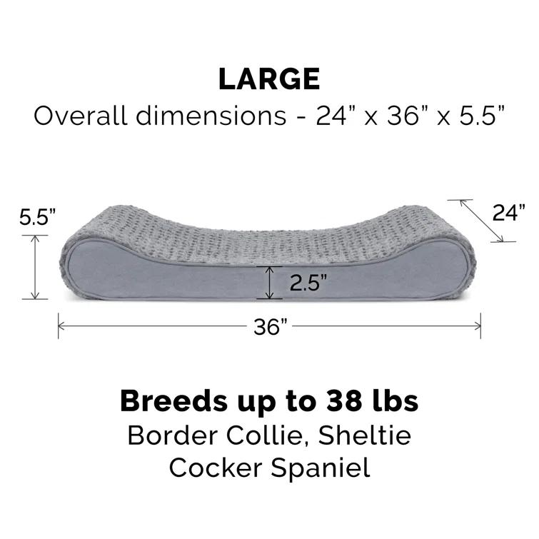 FurHaven Ultra Plush Luxe Lounger Orthopedic Foam Contour Dog Bed