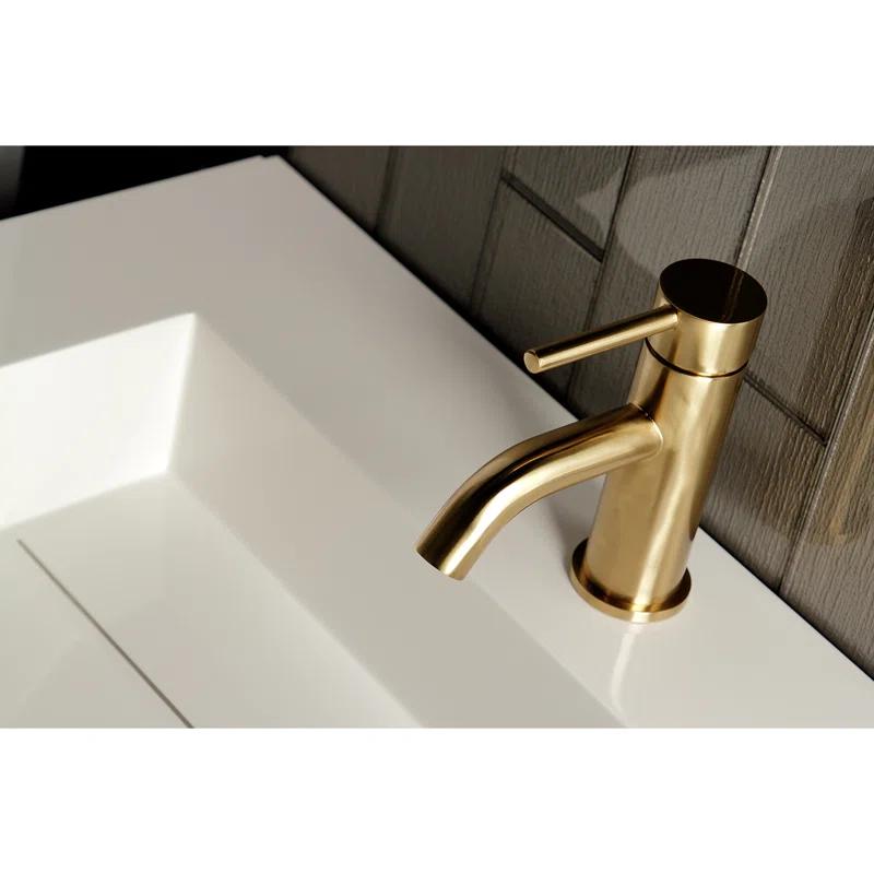 Kingston Brass Concord Single-Handle 1-Hole Deck Mount Bathroom Faucet with Push Pop-Up