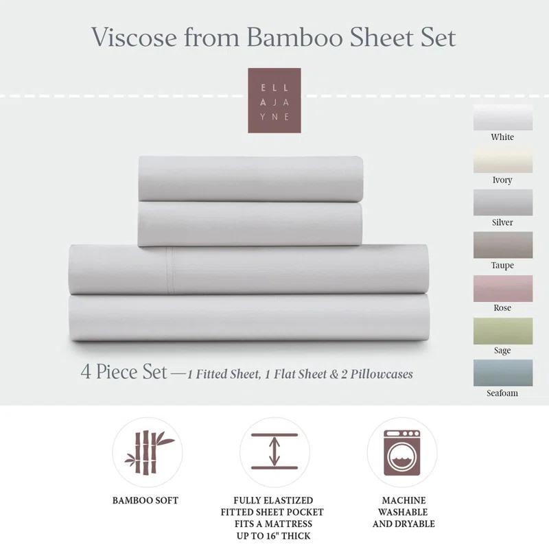 Ella Jayne Home Ella Jayne Bamboo 4-Piece Sheet Set