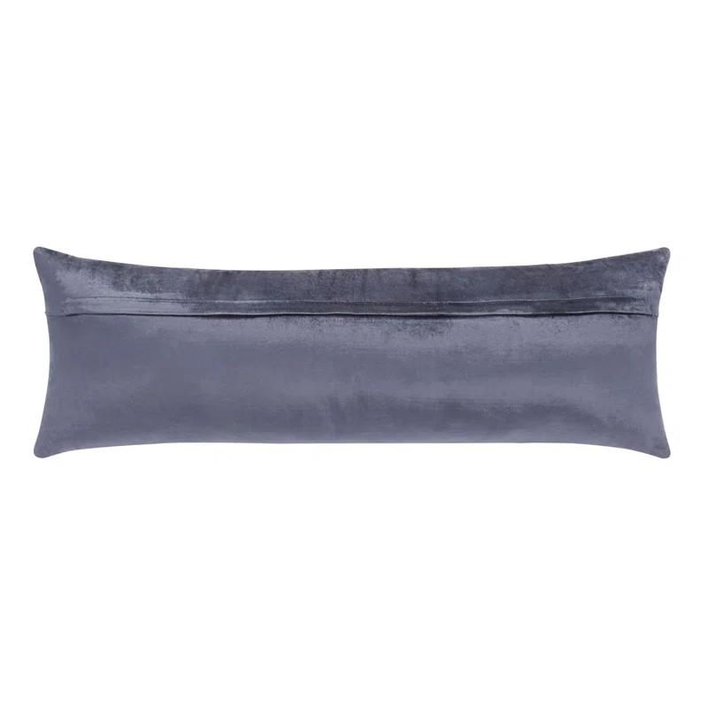 Midnight Blue Rectangular Pillow with Metallic Detailing