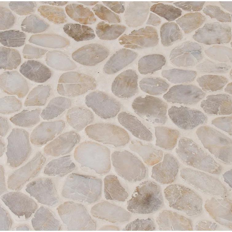 Ackland Marvella Pebble 12 in. x 12 in. Natural stone Mosaic Floor and Wall Tile