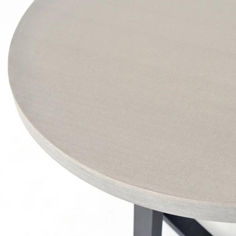 Hollis Indoor / Outdoor Round Dining Table - Gray / 32"