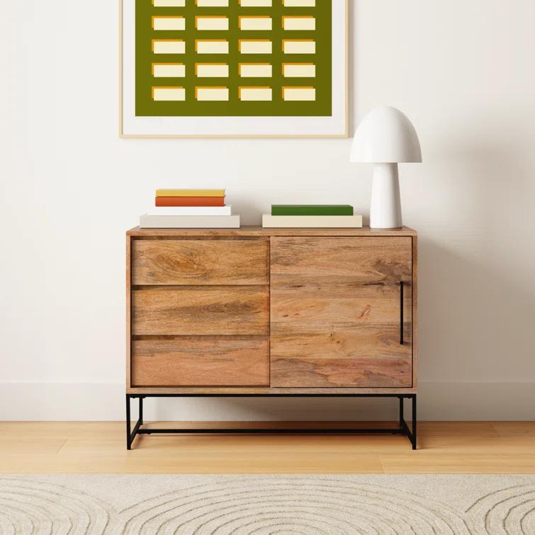 Ascent 40" Wide 3 Drawer Solid Mango Wood Server