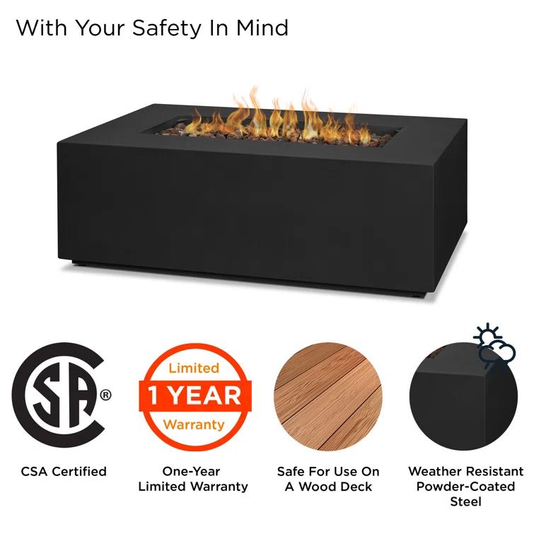 AEGEAN Propane / Natural Gas Outdoor Fire Pit Table