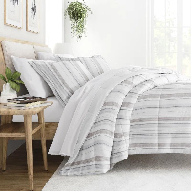 Becky Cameron Dune All Season Down-Alternative Comforter Set in Vertical Stripe