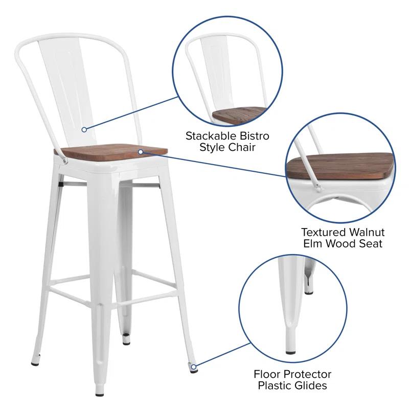 Flash Furniture Steel Outdoor Stool