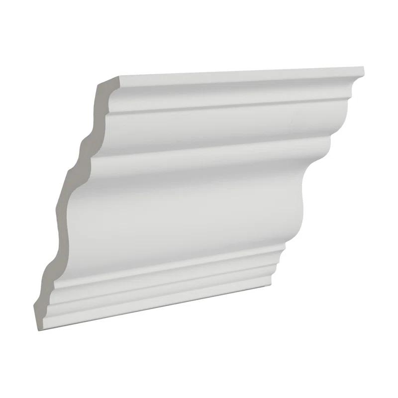 Architectural Products by Outwater L.L.C. 3-15/16 in x 3-15/16 in x 6 in Long Plain Polyurethane Crown Moulding Sample