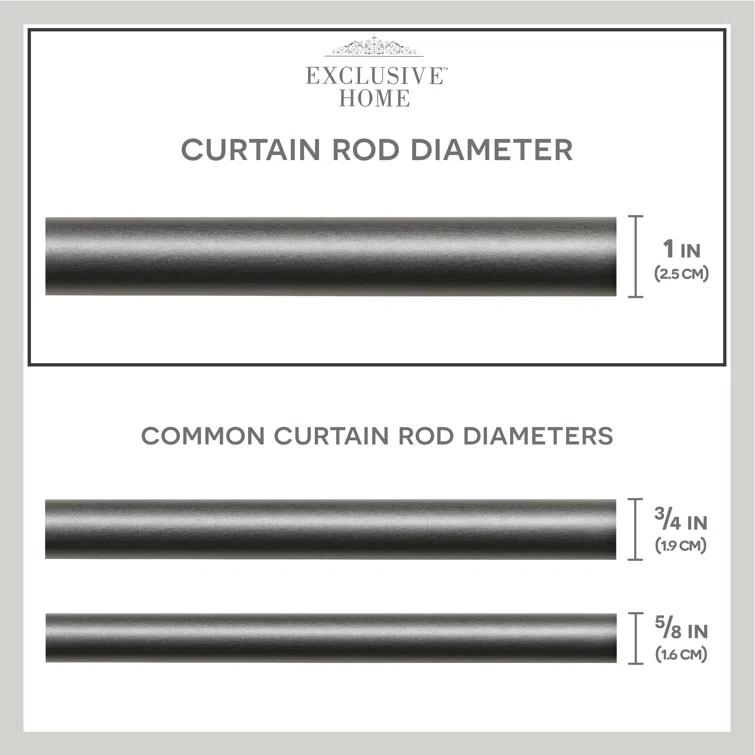 Amalgamated Textiles Exclusive Home Hyde Wrap Around Curtain Rod, Adjustable