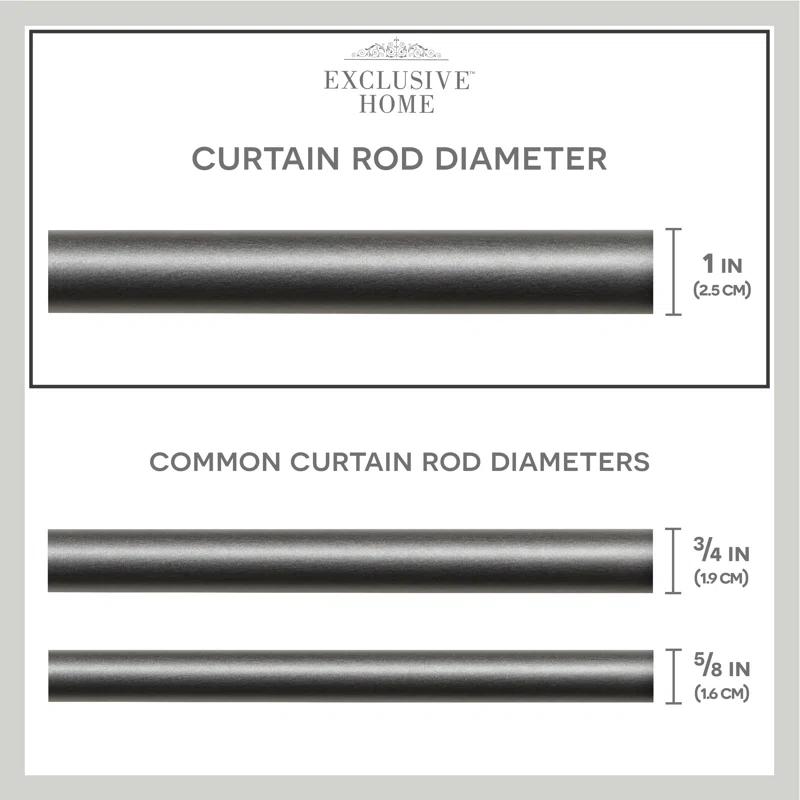 Exclusive Home Hyde Wrap Around Curtain Rod, Adjustable