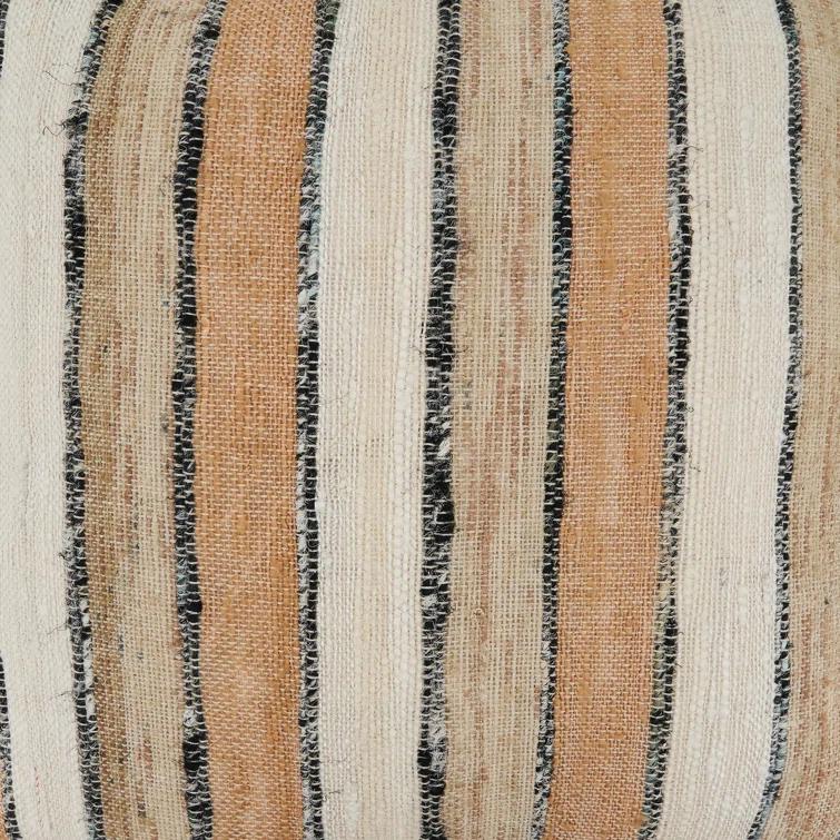 Saro Lynn Collection Striped Cotton Throw Pillow
