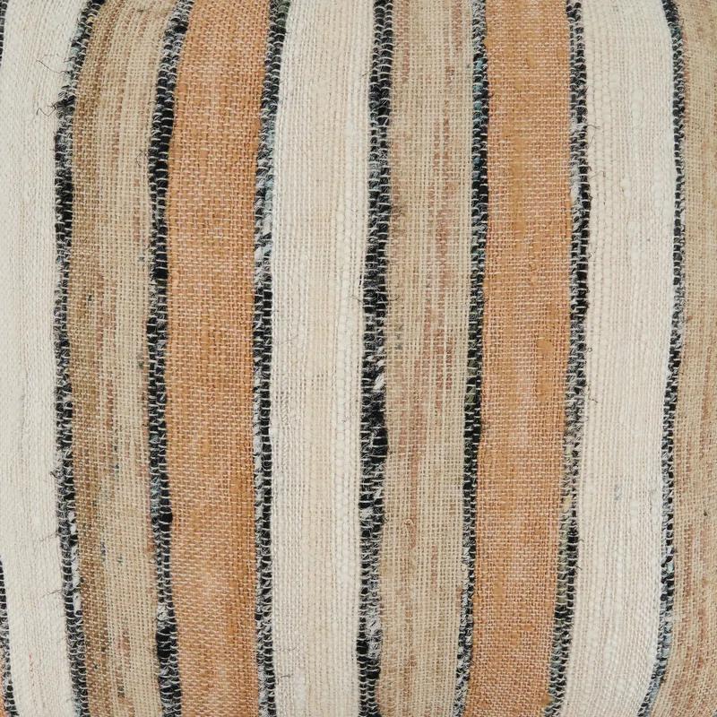 Saro Lynn Collection Striped Cotton Throw Pillow