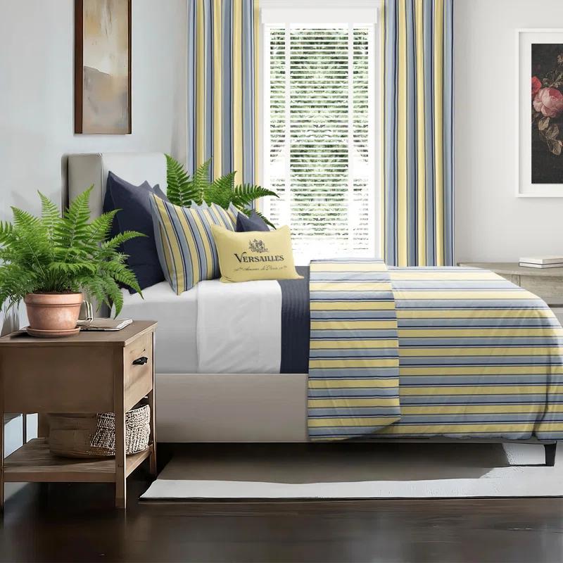 Gino Stripe Reversible Cotton Comforter Set