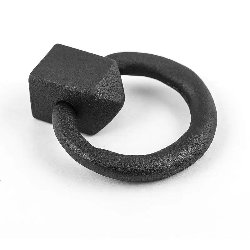 The Renovators Supply Inc. Wrought Iron Cabinet Gate Door Ring Pull Multipack (Set of 12)