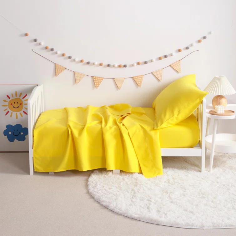 NTBAY 3 Piece Toddler Sheet Set, 1800 Brushed Microfiber Crib Sheet Set - NTBAY