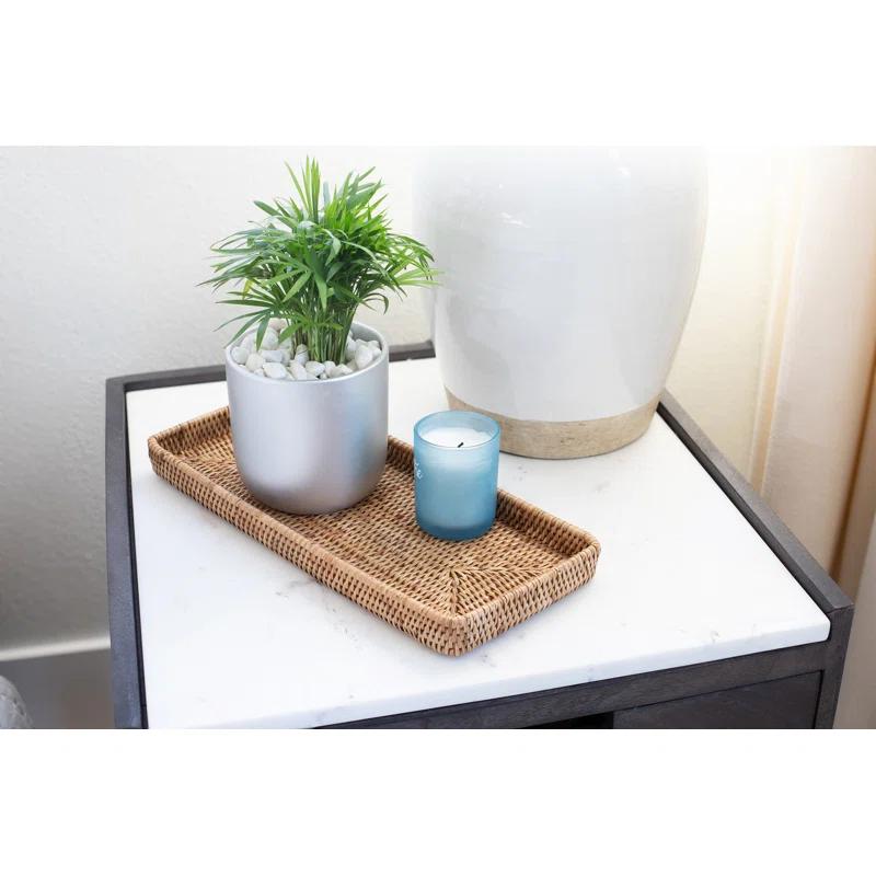 Artifacts Trading Company Artifacts Rattan Rectangular Vanity Tray