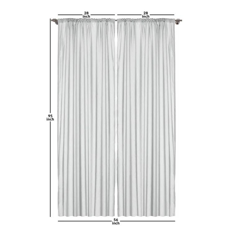 Ambesonne Semi-Sheer Rod Pocket Sliding Panel (Set of 2)