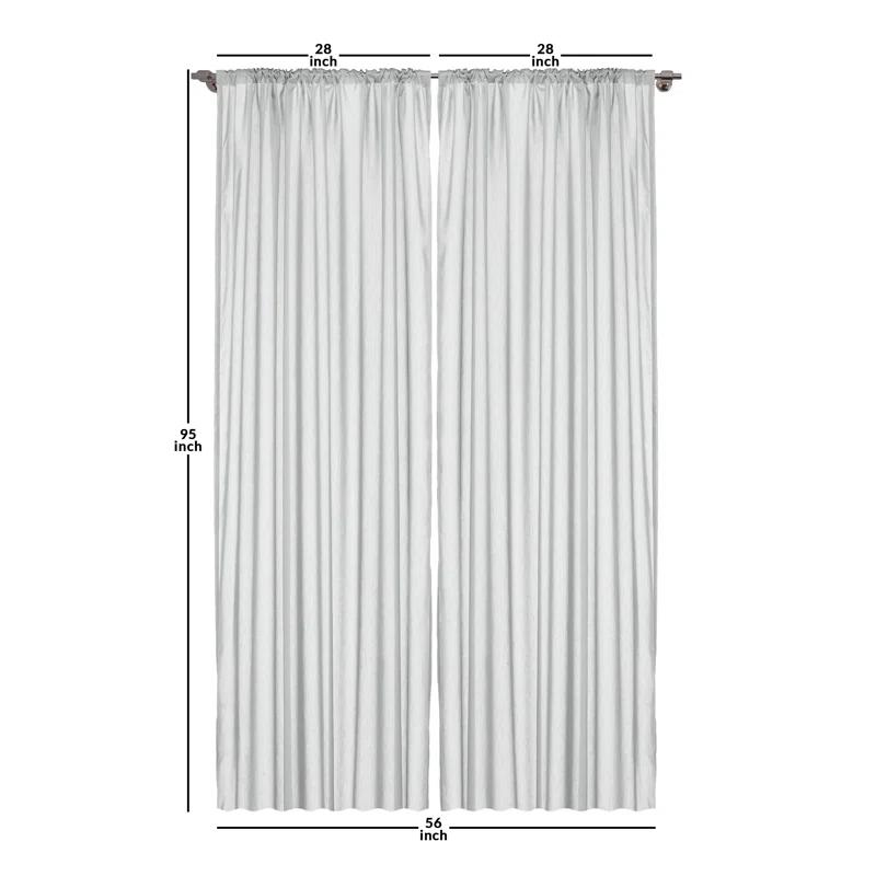Ambesonne Semi-Sheer Rod Pocket Sliding Panel (Set of 2)