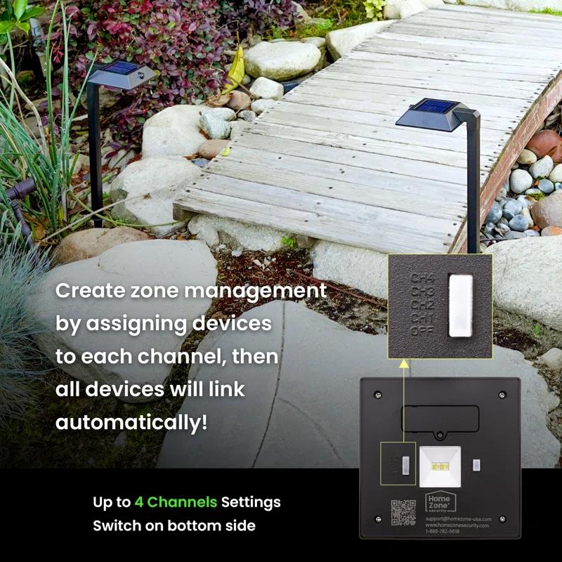 Home Zone Security Low Voltage Solar Powered Integrated LED Pathway Light