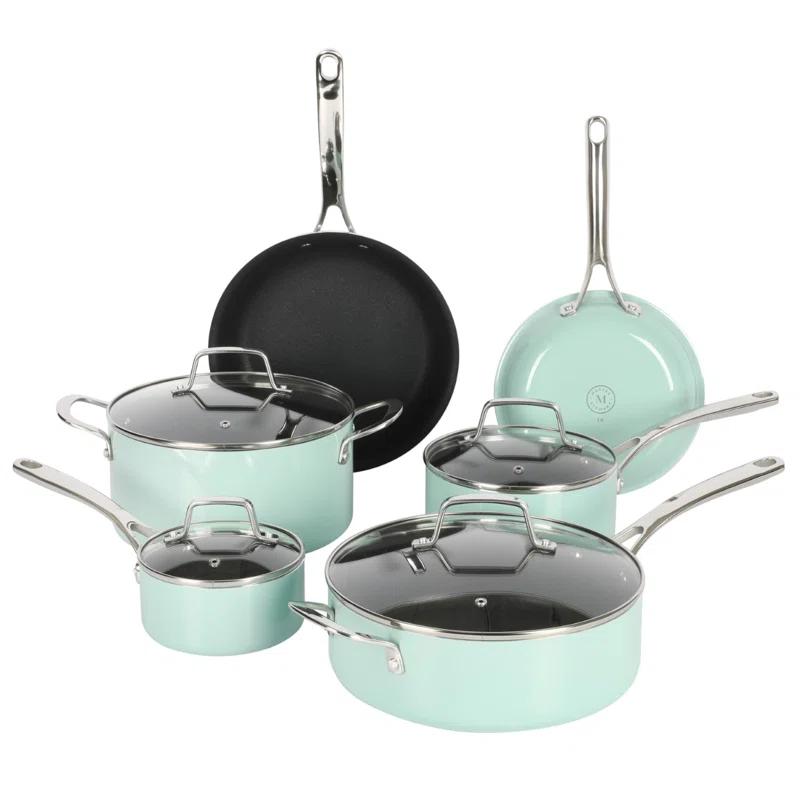 Martha Stewart Martha Stewart 10 - Piece  Aluminum Nonstick Cookware Set