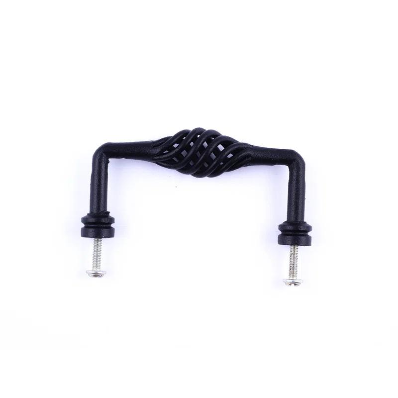 The Renovators Supply Inc. Drawer Handle Cabinet Wrought Iron 5" Center to Center Birdcage Pull (Set of 2)