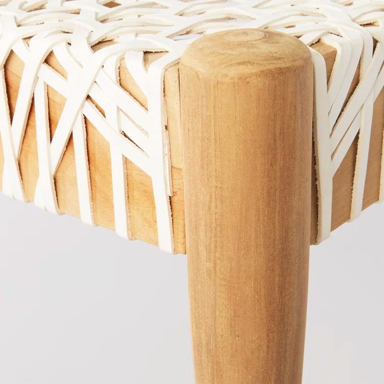 Kazbah 47" Genuine Leather Bench