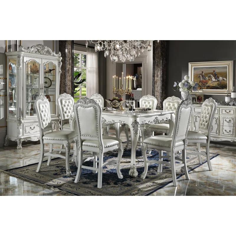 ACME Dresden  Counter Height Table In Bone White Finish