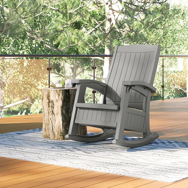 Suncast Suncast Outdoor Rocking Chair with Storage