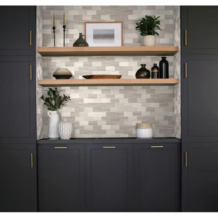 Daltile Simply Stick Mosaix 4'' W x 2'' L Natural Stone Peel and Stick Mosaic Tile