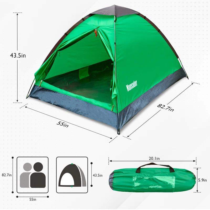 Garsing 2 Person Lightweight Camping Tent With Carrying Bag