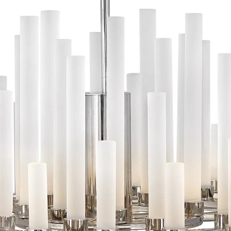 Fredrick Ramond Trinity Fabric Dimmable LED Tiered Chandelier