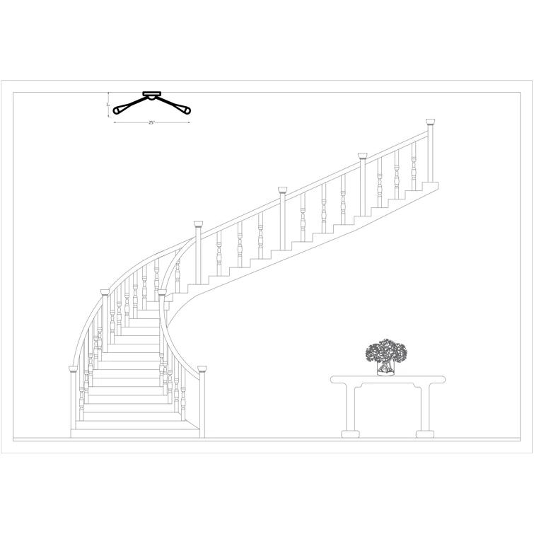 Andrea 6 Light Metal Semi Flush Mount