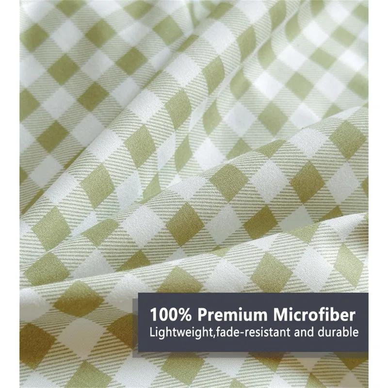 BTERAZ Checkered Comforter Set