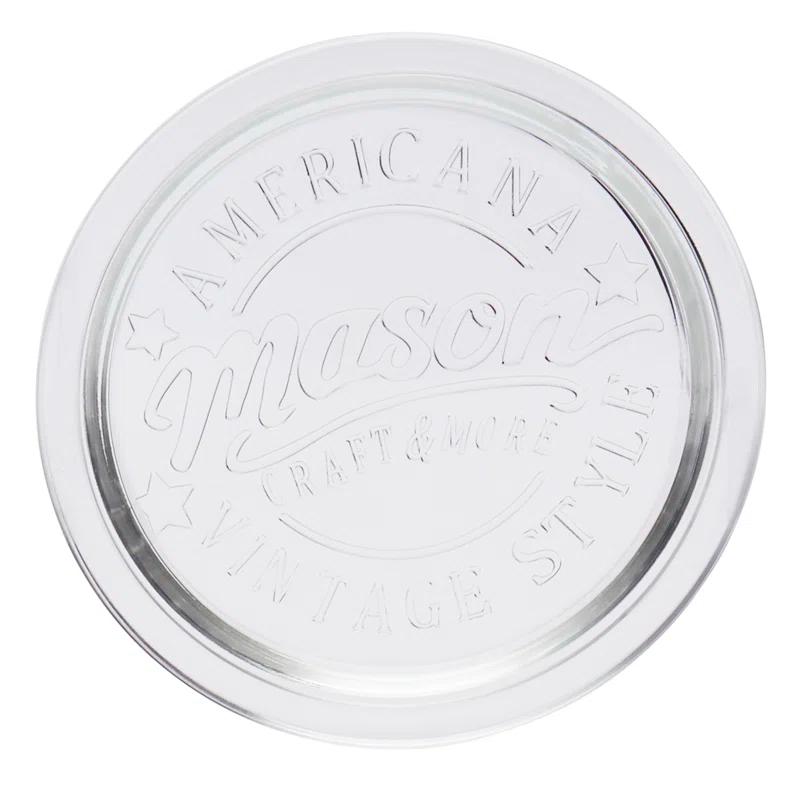 Mason Craft & More Glass Round 6 Piece Coasters Set