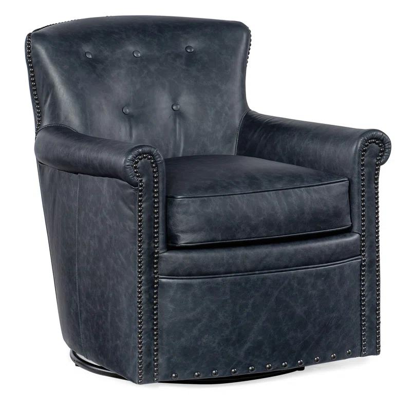Hooker Furniture Leather Swivel Club Chair