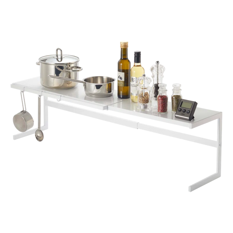 Yamazaki Home Expandable Support Rack - Kitchen Storage Shelf Organizer, Steel, Expandable