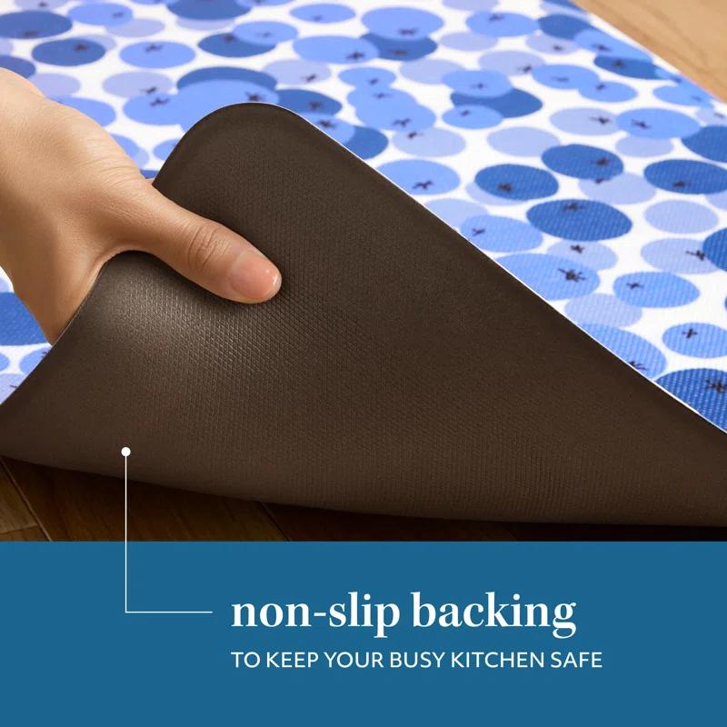Sur La Table Kitchen Essentials SUR LA TABLE KITCHEN ESSENTIALS Fresh Blueberries Fruit Kitchen Mat Blue/White