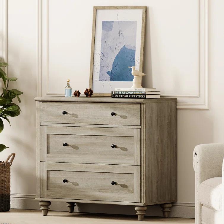 Charlton Home® Scarlett Set Of 2 End Table With Drawers, Mid Century Modern Wooden Closet Storage Organizer