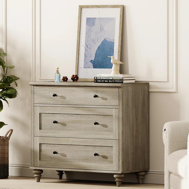 Charlton Home® Scarlett Set Of 2 End Table With Drawers, Mid Century Modern Wooden Closet Storage Organizer