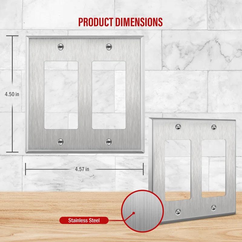 2 - Gang Rocker Standard Metal Wall Plate