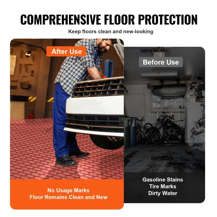 VEVOR VEVOR 12'' W x 12'' L Garage Flooring Tiles (Set of 25)