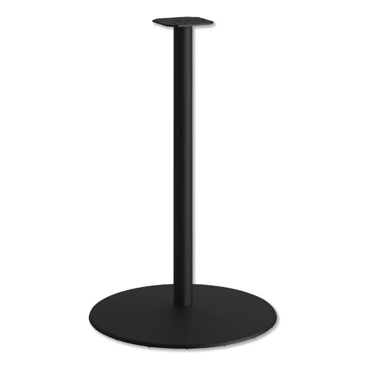 HON HON  Between Round Disc Base for 30" Table Tops, 27.79" High, Textured Silver