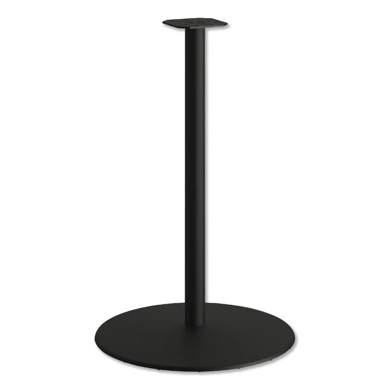 HON HON  Between Round Disc Base for 30" Table Tops, 27.79" High, Textured Silver