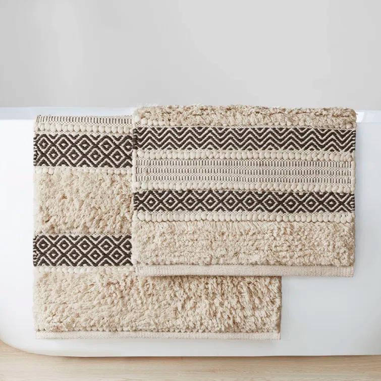 INK+IVY Asher Cotton Blend Bath Rug with Non-Slip Backing & Reviews | Wayfair